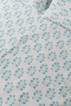 Buy_Houmn_White Cotton Leaf Galaxia Pattern Bedsheet Set _Online_at_Aza_Fashions