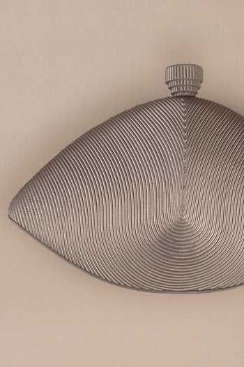 Buy_Ampm_Silver Iman Abstract Pattern Clutch 