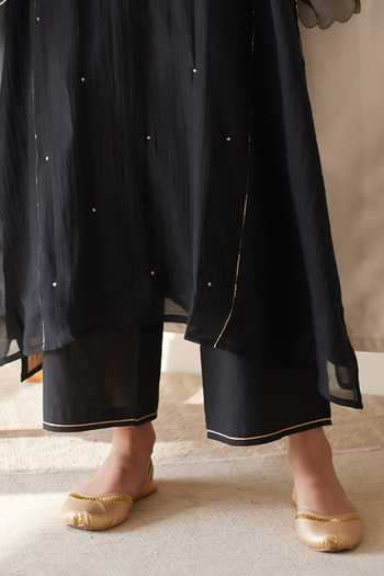 Juanita- Handwoven Chanderi kaftan style Pink Kurta