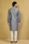 Shop_Arihant Rai Sinha_Grey Cotton Blend Printed Foil Kurta And Pant Set _at_Aza_Fashions