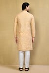 Shop_Arihant Rai Sinha_Yellow Kurta Chanderi Embroidered Thread With Polo Pant _at_Aza_Fashions