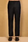 Buy_Arihant Rai Sinha_Black Cotton Embroidery Stripe Kurta With Polo Pant _Online_at_Aza_Fashions