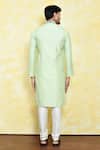 Shop_Samyukta Singhania_Green Silk Embroidery Paisley Kurta Set _at_Aza_Fashions