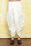 Samyukta Singhania_Green Silk Embroidery Tonal Placket Kurta With Dhoti Pant _Online_at_Aza_Fashions