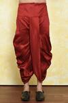 Samyukta Singhania_Beige Silk Embroidery Floral Placket Kurta With Dhoti Pant _Online_at_Aza_Fashions