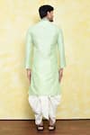 Shop_Samyukta Singhania_Green Art Silk Florence Embroidery Kurta With Dhoti Pant _at_Aza_Fashions