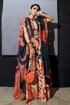 Buy_Aseem Kapoor_Multi Color Jacket-sheer Silk Printed Ritu Sheer Jacket And Trouser Set  _at_Aza_Fashions