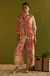 Sage Saga_Pink Modal Printed Floral Cleo Palazzo _Online_at_Aza_Fashions