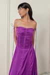 Shop_TheRealB_Purple Satin Plain Sweetheart Neck Enigmatic Empress Dress _Online_at_Aza_Fashions