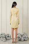 Shop_Therealb_Yellow Satin Round Neck Moments Dress _at_Aza_Fashions