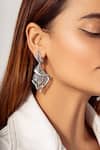 Buy_Opalina Soulful Jewellery_Silver Plated Web Spiral Pattern Earrings _at_Aza_Fashions