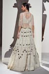 Shop_Divya Aggarwal_Ivory Tissue Mirrors, Beads Anora Embellished Lehenga Set With Jacket _at_Aza_Fashions