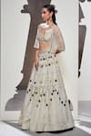 Divya Aggarwal_Ivory Tissue Mirrors, Beads Anora Embellished Lehenga Set With Jacket _at_Aza_Fashions