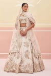 Buy_Angad Singh_Ivory Raw Silk Embroidered Zardozi Broad Thread And Bridal Lehenga Set _at_Aza_Fashions