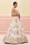 Shop_Angad Singh_Ivory Raw Silk Embroidered Zardozi Broad Thread And Bridal Lehenga Set _at_Aza_Fashions
