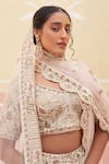 Angad Singh_Ivory Raw Silk Embroidered Zardozi Broad Thread And Bridal Lehenga Set _Online_at_Aza_Fashions
