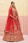 Buy_Angad Singh_Red Raw Silk Embroidered And Woven Zardozi Vintage Bridal Lehenga Set 