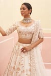 Buy_Angad Singh_Ivory Raw Silk Embroidered Zardozi Floral Jaal Bridal Lehenga Set _Online_at_Aza_Fashions