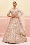 Buy_Angad Singh_Pink Raw Silk Embroidered Zardozi Vintage Jaal Bridal Lehenga Set _Online_at_Aza_Fashions