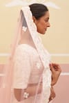 Angad Singh_Pink Raw Silk Embroidered Zardozi Floral Dabka Bridal Lehenga Set _Online_at_Aza_Fashions