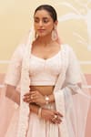 Buy_Angad Singh_Pink Raw Silk Embroidered Zardozi Floral Dabka Bridal Lehenga Set _Online_at_Aza_Fashions