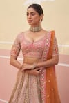 Angad Singh_Pink Raw Silk Embroidered Organza Zardozi And Bridal Lehenga Set _at_Aza_Fashions