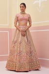Buy_Angad Singh_Pink Raw Silk Embroidered Organza Zardozi And Bridal Lehenga Set 