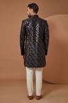 Shop Kasbah Black Silk, Cotton Embellished Sherwani Set at Aza Fashions Shop_Kasbah_Black Silk, Cotton Embellished Sherwani Set _at_Aza_Fashions