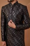 Shop Kasbah Black Silk, Cotton Embellished Sherwani Set Online at Aza Fashions Shop_Kasbah_Black Silk, Cotton Embellished Sherwani Set _Online_at_Aza_Fashions