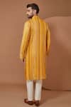 Shop_Kasbah_Yellow Georgette Mirrors Embroidered Kurta With Pant _at_Aza_Fashions