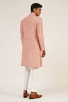 Shop_Dhruv Vaish_Pink Silk Plain Full Sleeve Sherwani  _at_Aza_Fashions
