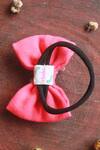 Shop_Choko_Pink Beads Bow Ornamented Hair Tie_at_Aza_Fashions