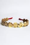 Shop_Choko_Gold Sequins Santas Star Xmas Embellished Hair Band_at_Aza_Fashions