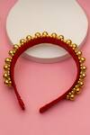 Choko_Gold Acrylic Beads Queens Glory Statement Pearl Embellished Hair Band_Online_at_Aza_Fashions