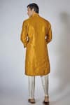Shop_RNG Safawala_Orange Cotton Silk Embroidery Thread Mirror Work Kurta Set_at_Aza_Fashions