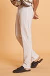 Siddartha Tytler_Ivory Crystals Embellished Pant  _Online_at_Aza_Fashions