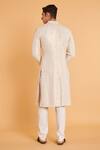 Shop Siddartha Tytler Ivory Silk, Lycra Sequins Embellished Sherwani With Pant at Aza Fashions Shop_Siddartha Tytler_Ivory Silk, Lycra Sequins Embellished Sherwani With Pant _at_Aza_Fashions