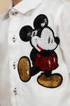Buy_Little Boys Closet_White Cotton Satin Sequins Mickey Mouse Embroidered Shirt_Online_at_Aza_Fashions
