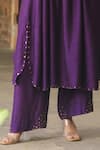 Shop_Label Niti Bothra_Purple Silk Base Embroidered Sequin Paisley Pattern Anarkali With Palazzo _Online_at_Aza_Fashions