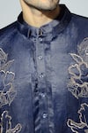 Buy_Masumi Mewawalla_Blue Mashroo Embroidered Floral Bandhgala Jacket Set  _Online_at_Aza_Fashions