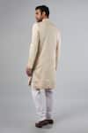 Shop Spring Break Ivory Cotton, Silk Embroidery Hand Work Sherwani Set at Aza Fashions Shop_Spring Break_Ivory Cotton, Silk Embroidery Hand Work Sherwani Set _at_Aza_Fashions
