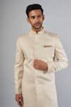 Buy Spring Break Ivory Cotton, Silk Embroidery Hand Work Sherwani Set Online at Aza Fashions Buy_Spring Break_Ivory Cotton, Silk Embroidery Hand Work Sherwani Set _Online_at_Aza_Fashions