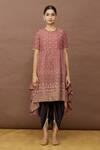 Naintara Bajaj_Pink Asymmetric Kurta With Dhoti Pant _Online_at_Aza_Fashions