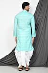 Shop_Aryavir Malhotra_Green Kurta Cotton Plain With Cream Dhoti Pant _at_Aza_Fashions