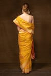 Shop_Pinki Sinha_Yellow Pure Silk Padma Handwoven Banarasi Saree With Running Blouse_at_Aza_Fashions
