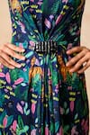 Buy_Thetaa_Multi Color Polyester Lycra Printed Floral Round Gown 