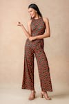 Buy_Thetaa_Multi Color Polyester Printed Lily Round Floral Jumpsuit _Online_at_Aza_Fashions