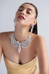 Opalina Soulful Jewellery_Silver Plated Swarovski Stone Embellished Studded Figure Necklace _Online_at_Aza_Fashions