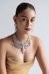 Shop_Opalina Soulful Jewellery_Silver Plated Swarovski Stone Embellished Studded Figure Necklace 