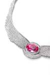 Shop_Opalina Soulful Jewellery_Silver Plated Stone Studded Angel Wings Necklace 